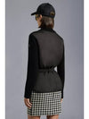 Women's Belted Wool Knit Top Black - MONCLER - BALAAN.