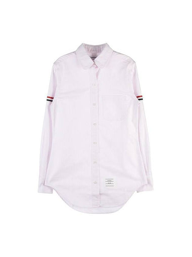 Women's Armband University Striped Oxford Shirt Light Pink - THOM BROWNE - BALAAN 1