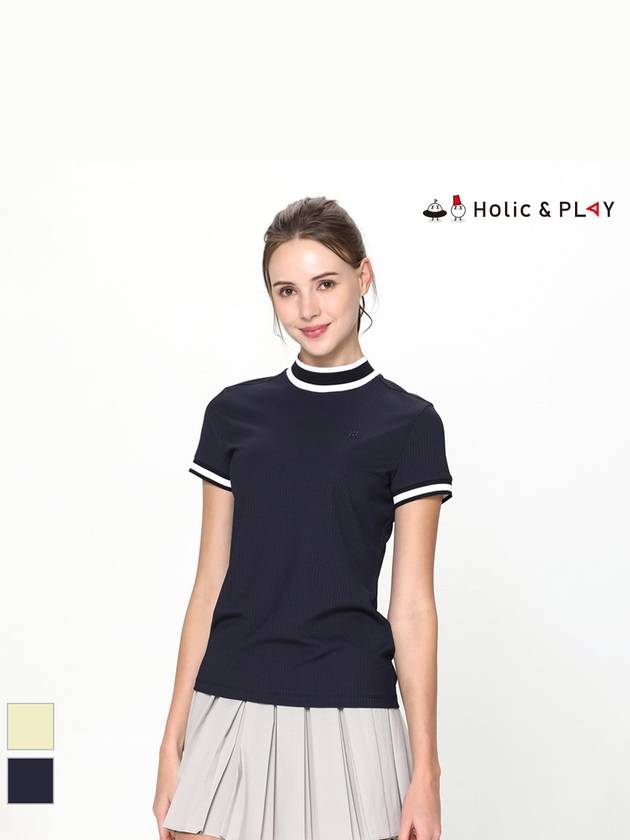 seersucker high neck t-shirtHE2WTS016 - HOLIC&PLAY - BALAAN 2