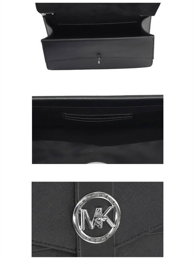 Greenwich Logo Leather Cross Bag Black - MICHAEL KORS - BALAAN 7