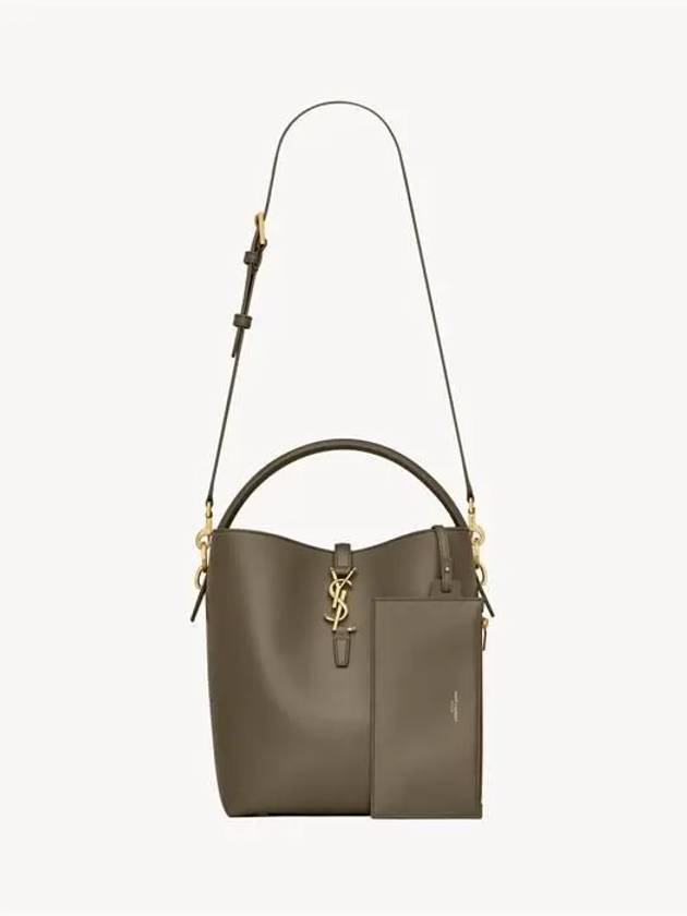 Le 37 Leather Bucket Bag Deep Musk - SAINT LAURENT - BALAAN 4