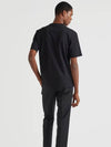 Logo Cotton Short Sleeve T-Shirt Black - PRADA - BALAAN 6