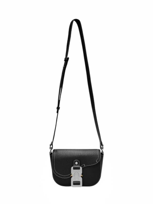 2ADCA435YKK Black Calfskin Saddle Mini Messenger Cross Bag - DIOR - BALAAN 5