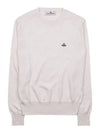 ORB Embroidered Crew Neck Knit Top Cream - VIVIENNE WESTWOOD - BALAAN 2