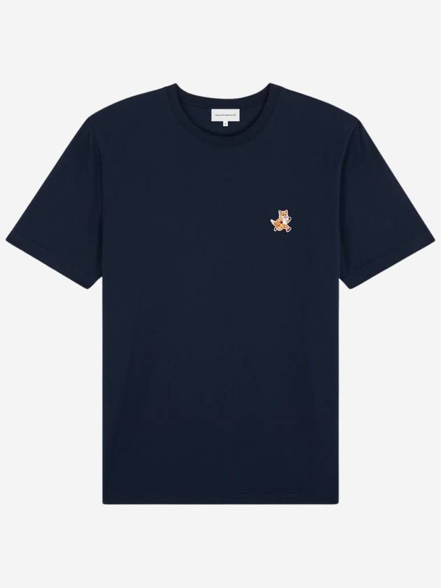 Speedy Fox Patch Comfort Short Sleeve T-Shirt Ink Blue - MAISON KITSUNE - BALAAN 2