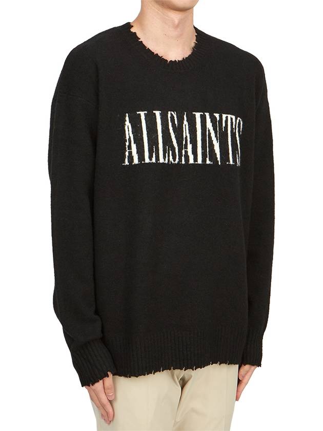 Luca Saints Men's Knit MK048Z BLK TRADITIONAL WT - ALLSAINTS - BALAAN 3