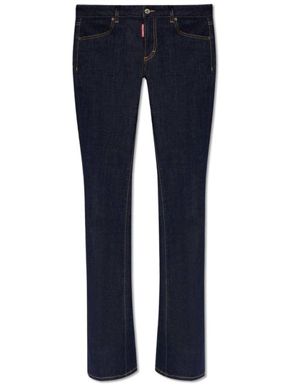 Women's Dark Rince Wash Medium Waist Flared Jeans Navy - DSQUARED2 - BALAAN 2