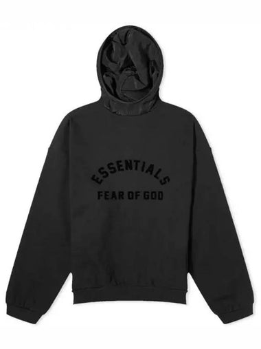 Spring Fleece Nylon Hood Black - FEAR OF GOD ESSENTIALS - BALAAN 1