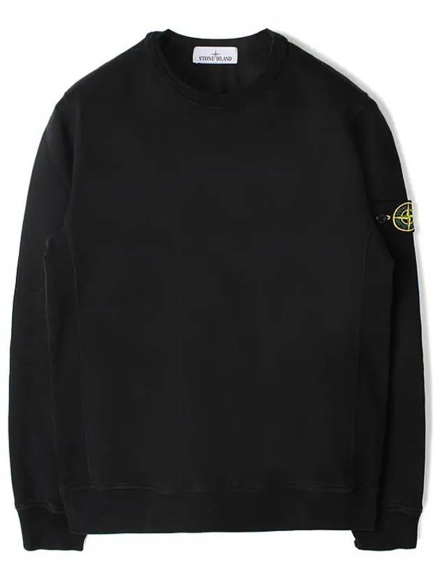 Wappen Patch Crew Neck Cotton Sweatshirt Black - STONE ISLAND - BALAAN 2