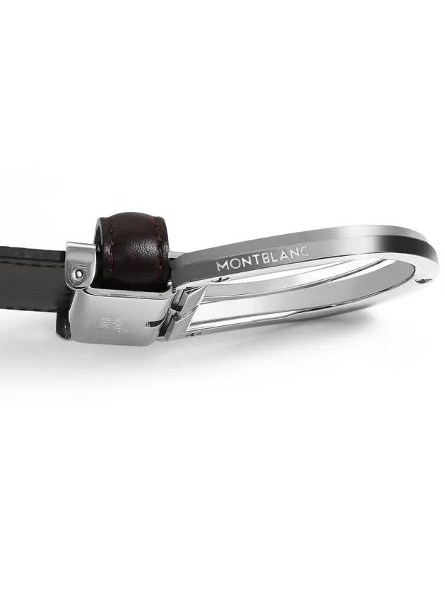 Round Buckle Cutting Business Belt Brown - MONTBLANC - BALAAN 4