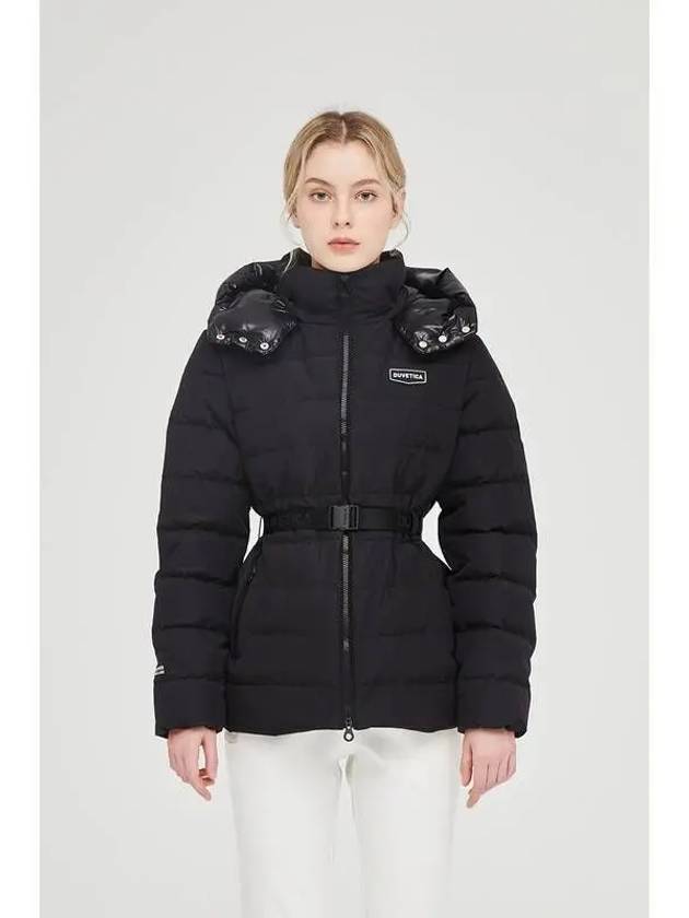 Pi a G Gore Wind Stopper Black Women s Outerwear - DUVETICA - BALAAN 1