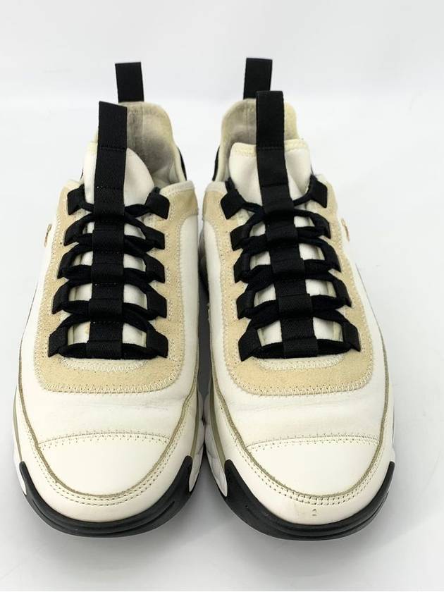 Mixed fiber sneakers white gold 37 5 - CHANEL - BALAAN 3