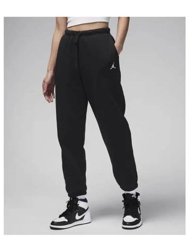 Jordan Brooklyn Fleece Pants 24 W Black White FV7078 010 - NIKE - BALAAN 1