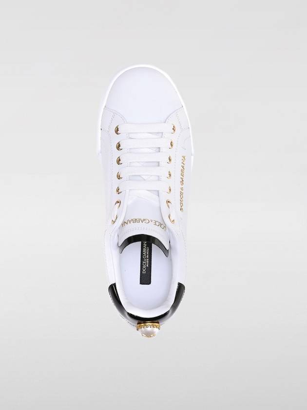 Women's Calfskin Nappa Portofino Sneakers White - DOLCE&GABBANA - BALAAN 5