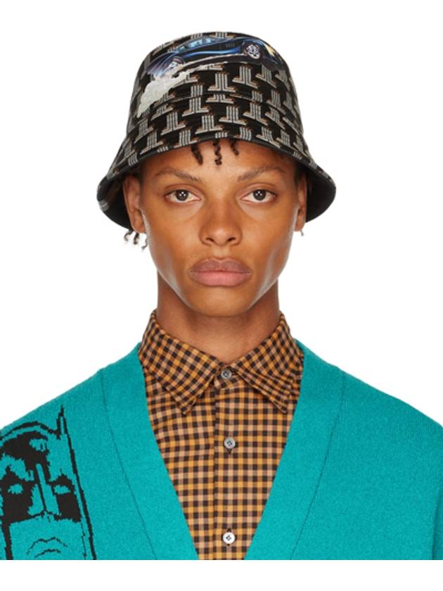 Reversible logo pattern bucket hat - LANVIN - BALAAN 5