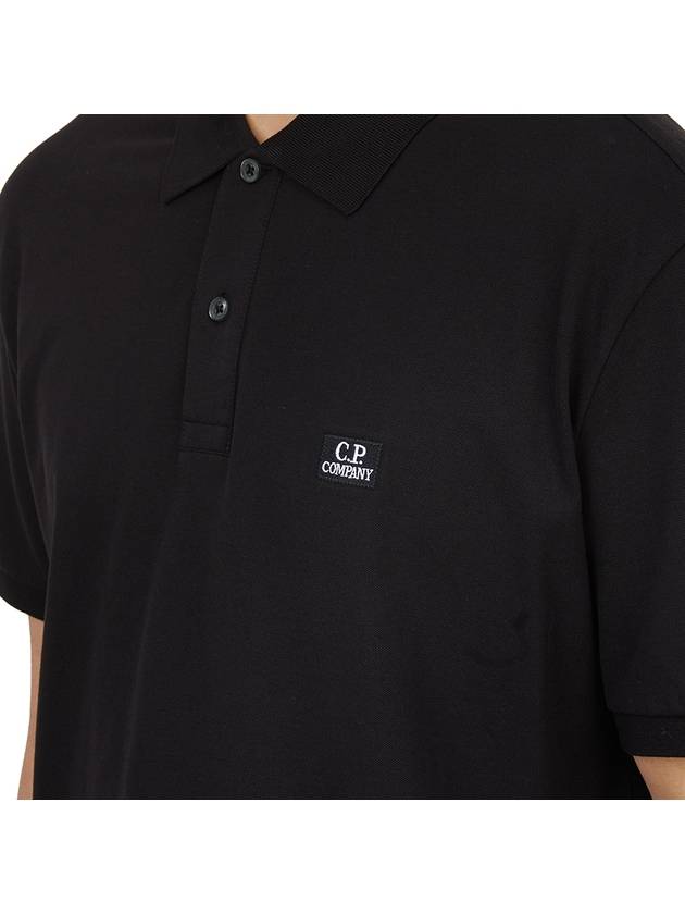 Logo Cotton Polo Shirt Black - CP COMPANY - BALAAN 7