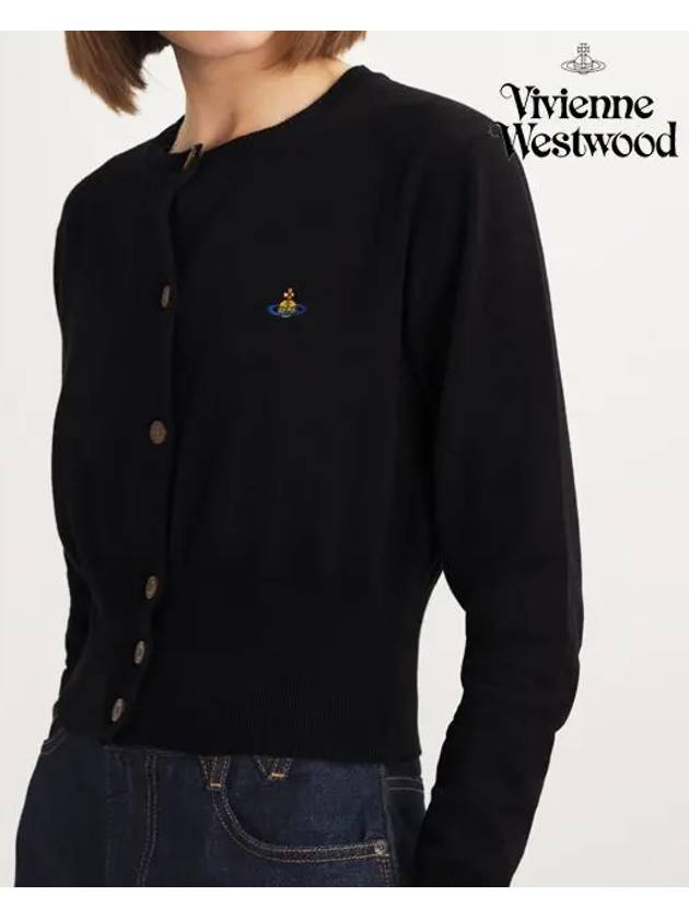 Bea Crop Cardigan Black - VIVIENNE WESTWOOD - BALAAN 4