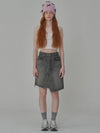 Destroyed Dark Denim Skirt Gray - OPENING SUNSHINE - BALAAN 1