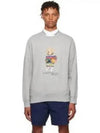 Bear Print Cotton Sweatshirt Grey - POLO RALPH LAUREN - BALAAN 2