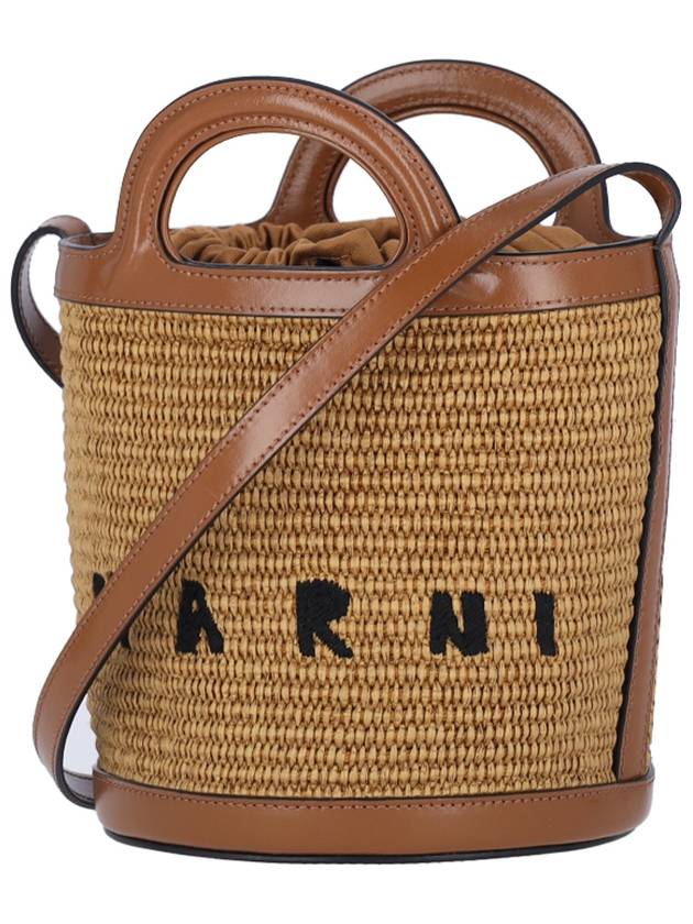 Tropicalia Small Bucket Bag Brown - MARNI - BALAAN 3