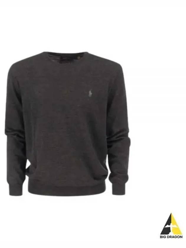 Logo Crew Neck Wool Knit Top Navy - POLO RALPH LAUREN - BALAAN 2