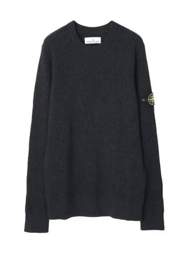 Knit full rib wool crew neck regular fit - STONE ISLAND - BALAAN 1