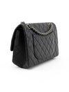 255 Chain Vintage Calfskin Ruthenium Medium Flap Shoulder Bag Black - CHANEL - BALAAN 5