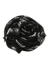 Skull Print Silk Scarf Black - ALEXANDER MCQUEEN - BALAAN 4