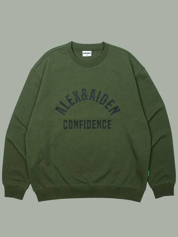 24 Renewal Confy Arch Logo Sweatshirt Light Khaki - ALEX&AIDEN - BALAAN 1