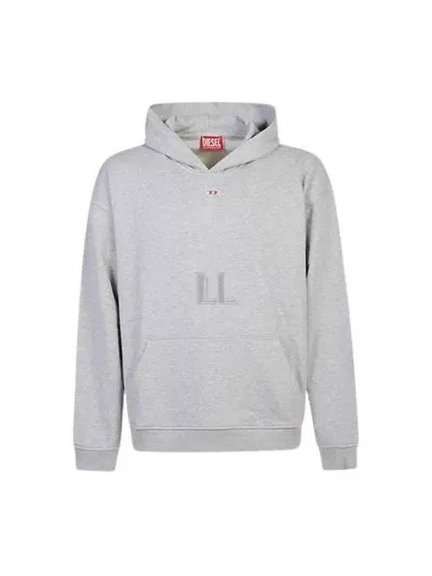 D Logo Patch Hoodie Grey - DIESEL - BALAAN 2