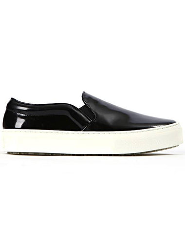 Leather Slip-Ons Black - CELINE - BALAAN 1