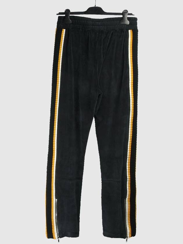 Men's Logo CHENILL Track Pants CA054F19469007 1001 BLACK WHITE PLC007bk - PALM ANGELS - BALAAN 2