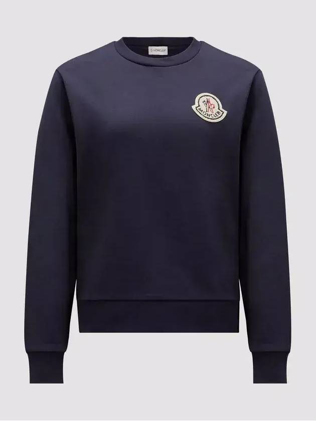 Logo Patch Sweatshirt Navy - MONCLER - BALAAN 4