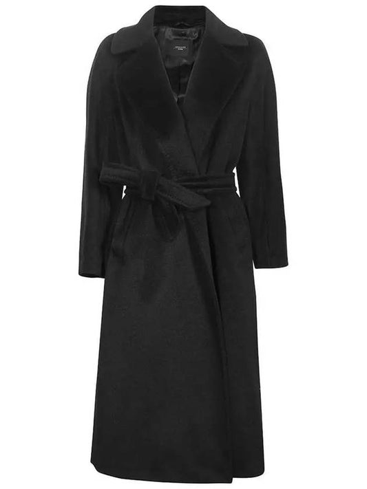 Tempera Wool Blend Single Coat Black - MAX MARA - BALAAN 2