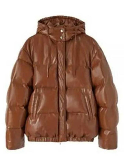 Drawstring Hood Goose Down Jacket Padded Brown - JIL SANDER - BALAAN 2