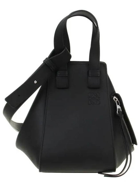 Hammock Compact Classic Calfskin Tote Bag Black - LOEWE - BALAAN 2