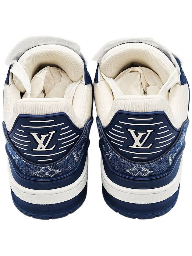 Louis Vuitton 1AAV8Q Blue LV Trainer Sneakers 4 - LOUIS VUITTON - BALAAN 6