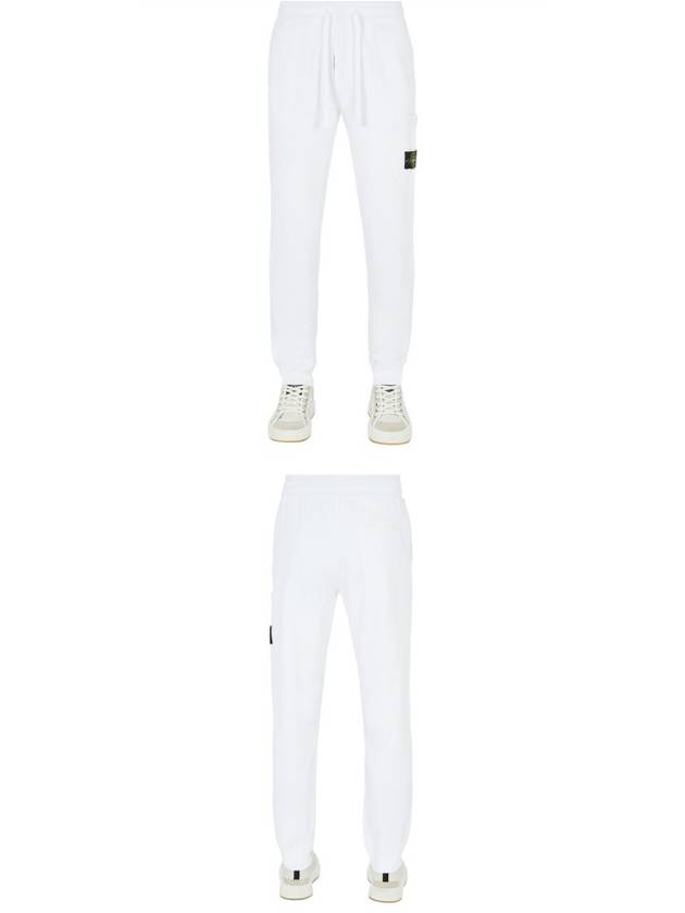 Waffen Patch Cotton Fleece Track Pants White - STONE ISLAND - BALAAN 5