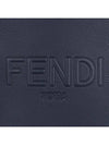 Mini Logo Leather Tote Bag Navy - FENDI - BALAAN 8