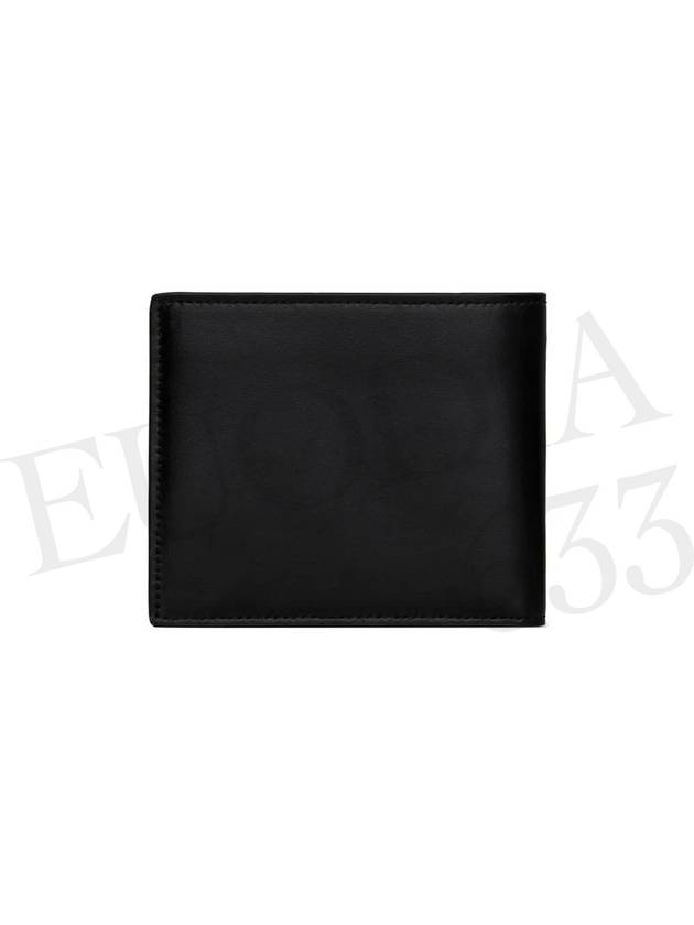 Tiny Cassandre East West Wallet in Matte Leather Black - SAINT LAURENT - BALAAN 3