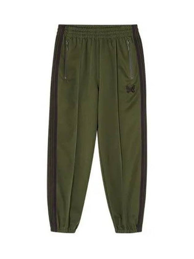 OT231 B Olive Poly Smooth Zipper Jogger Track Pants Men s Long 270772 1140031 - NEEDLES - BALAAN 1