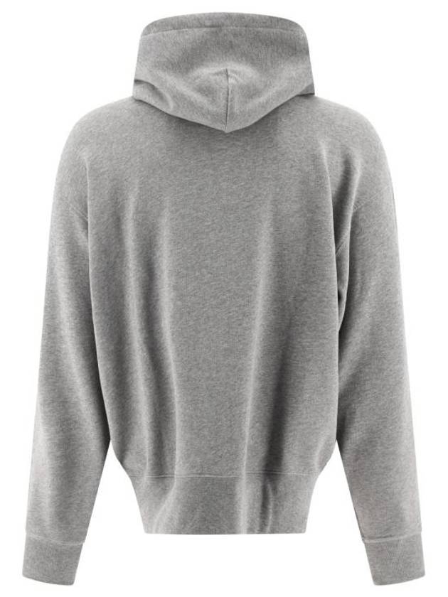 Face Logo Applique Zip-Up Hoodie Grey - ACNE STUDIOS - BALAAN 7