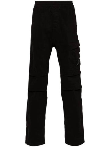 Lens Detail Tapered Straight Pants Black - CP COMPANY - BALAAN 1