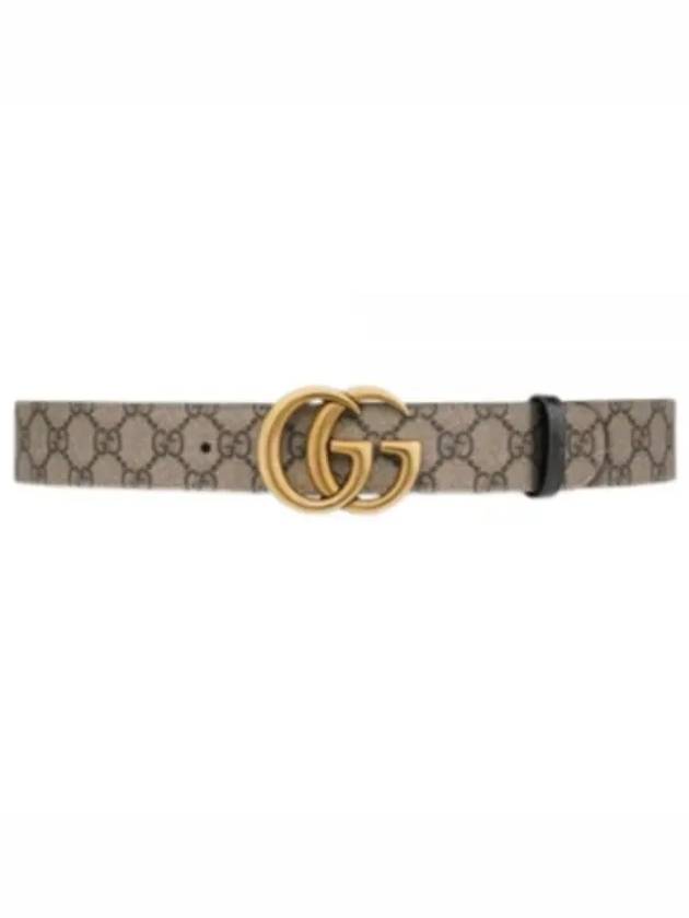 GG Marmont Reversible Leather Belt Beige Black - GUCCI - BALAAN 2