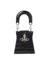 Kelly Small Leather Hand Tote Bag Black - VIVIENNE WESTWOOD - BALAAN 1