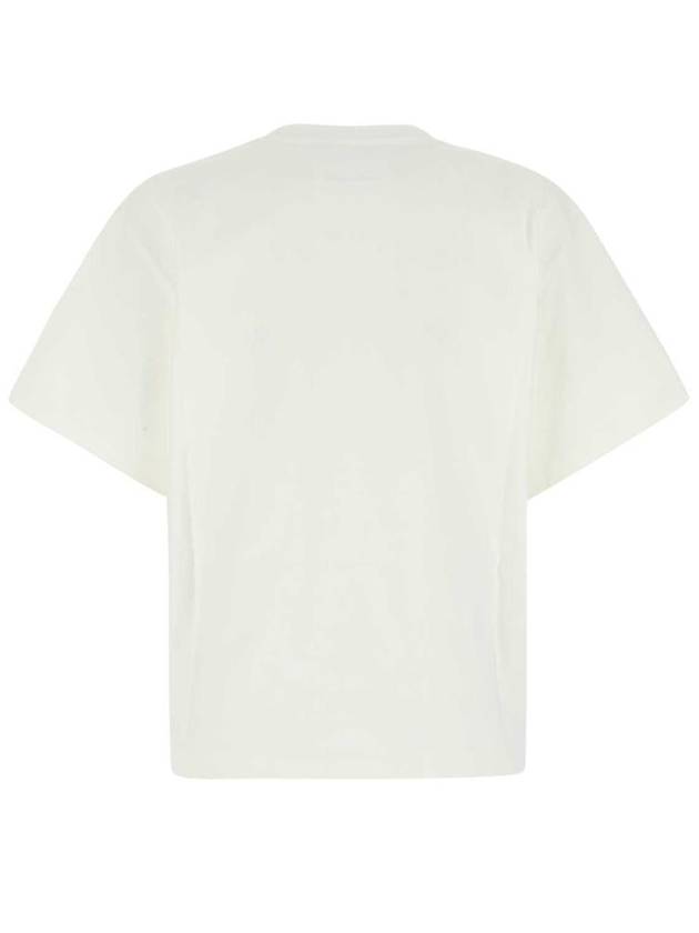 Logo Round Short Sleeve T-Shirt Natural - JIL SANDER - BALAAN 3