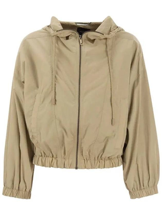 23FW MAIELLA hooded short jacket beige 2350260439 003 - MAX MARA - BALAAN 1