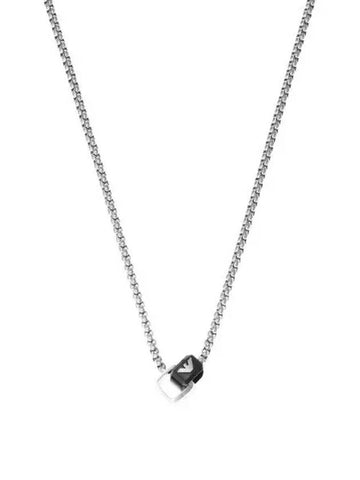 Essential Pendant Stainless Steel Necklace Silver - EMPORIO ARMANI - BALAAN 1