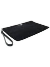 Re-Nylon and Saffiano Leather Clutch Bag Black - PRADA - BALAAN 6