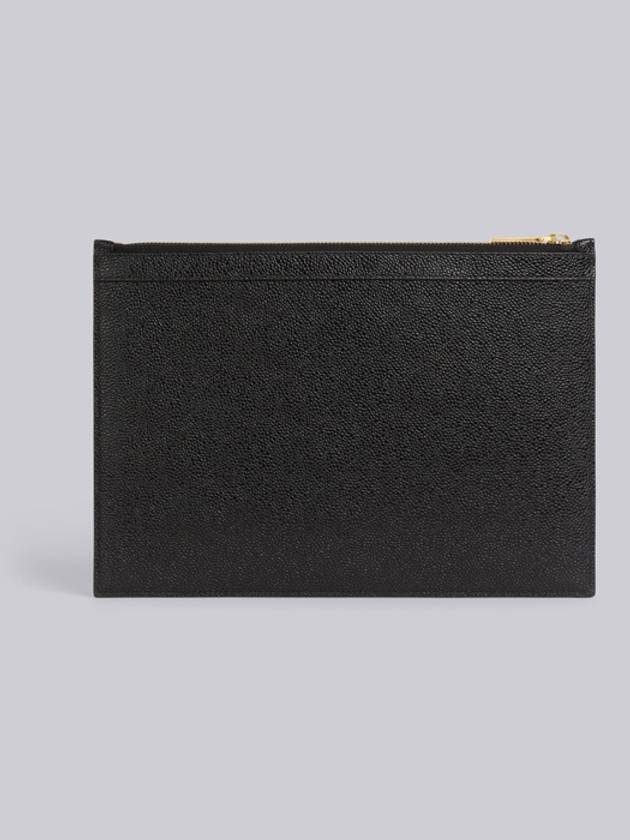 Debossed Pebble Clutch Bag Black - THOM BROWNE - BALAAN 3